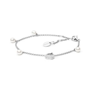 Bratara argint cu perle naturale si pietre DiAmanti SK19488B_W-G (Argint 925‰ 2,3 g.)